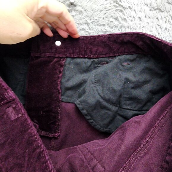 Chaps Jeans Womens 10 Purple Corduroy Stretch Mid Rise Straight *GUC* - Picture 9 of 11